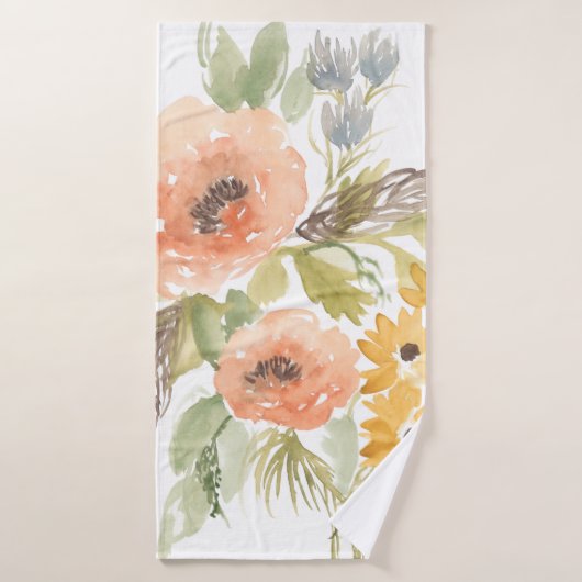 Late Summer Flowers I Badhanddoek (Badhanddoek)