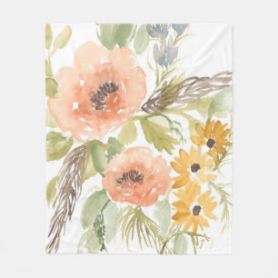 Late Summer Flowers I Fleece Deken