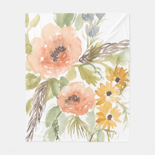 Late Summer Flowers I Fleece Deken (Voorkant)