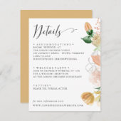 Late Summer Sinaasappel Palet BRUILOFT Details Informatiekaartje (Voorkant / Achterkant)