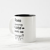 Late telling als oefening tweekleurige koffiemok (Voorkant links)