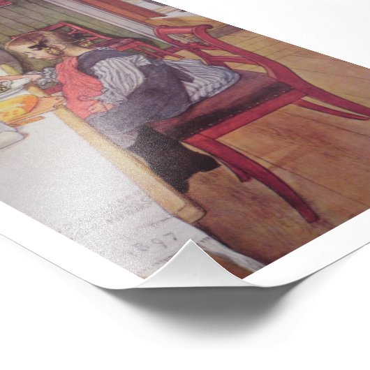 Late uitbreidingskaart bij ontbijt foto afdruk (Hoek)