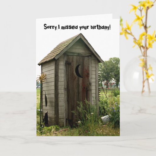 late verjaardag, bijgebouw kaart (Gele Bloem)