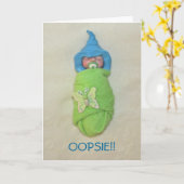 Late Verjaardag: Het Baby die van de klei slapen: Kaart (Gele Bloem)