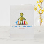 Late Verjaardag Kaart (Gele Bloem)