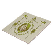 Late Victoriaans neo-klassieke Antiek tapereserver Tegeltje (Zijkant)