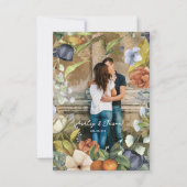 Late zomer Citrus Floral | Botanische bruiloft RSV Aankondiging (Achterkant)