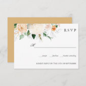 Late zomer Oranje botanische WEDDING RSVP (Voorkant / Achterkant)