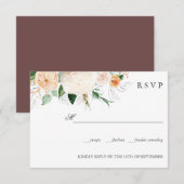 Late zomer Oranje botanische WEDDING RSVP (Voorkant / Achterkant)