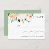 Late zomer Oranje botanische WEDDING RSVP (Voorkant / Achterkant)