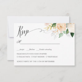 Late zomer WEDDING RSVP MEAL CHOICE