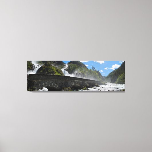Latefossen waterval in Noorwegen canvas Afdruk (Voorkant)