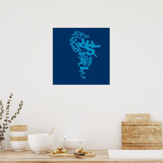 Lateinamerika-Poster Poster (Keuken)