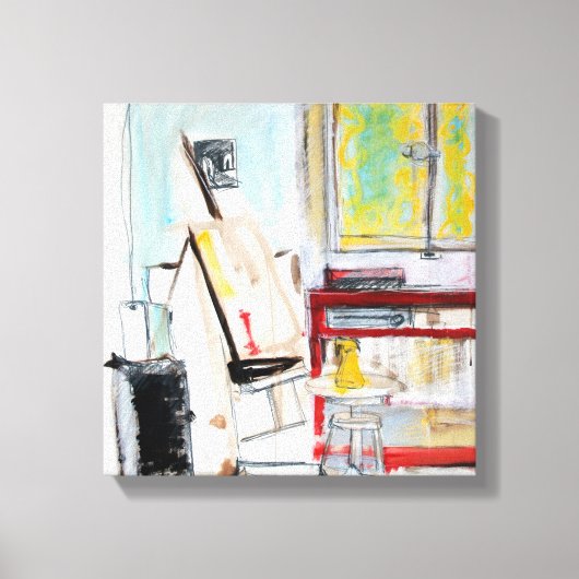 L'Atelier de l'Apprenti Peintre 1982 Canvas Afdruk (Voorkant)