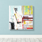 L'Atelier de l'Apprenti Peintre 1982 Canvas Afdruk (Insitu (Houten vloer))