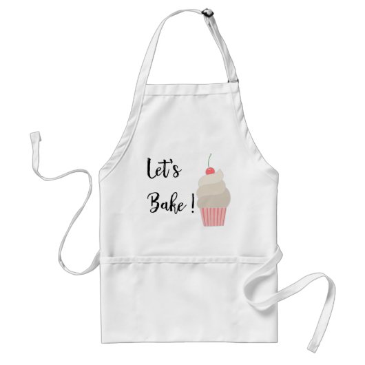 Laten bakken Cherry Cupcake Design Standaard Schort (Voorkant)