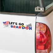 LATEN BRANDON GAAN MET Trump Hair Bumpersticker (Op Truck)