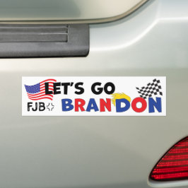 LATEN BRANDON GAAN MET TRUMP Hair Bumpersticker