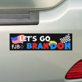 LATEN BRANDON GAAN MET TRUMP Hair Bumpersticker