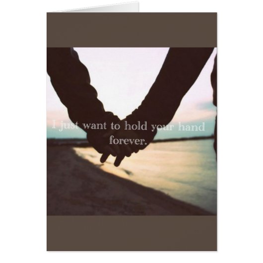 ***LATEN DE HOLD HANDS FOREVER** VAN JE KAART HOUD (Voorkant)