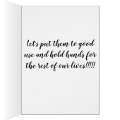 ***LATEN DE HOLD HANDS FOREVER** VAN JE KAART HOUD (Binnen (Rechts))