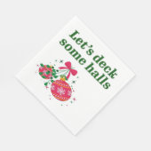 Laten dek een aantal zalen rood groen kerstfeest servet (Hoek)