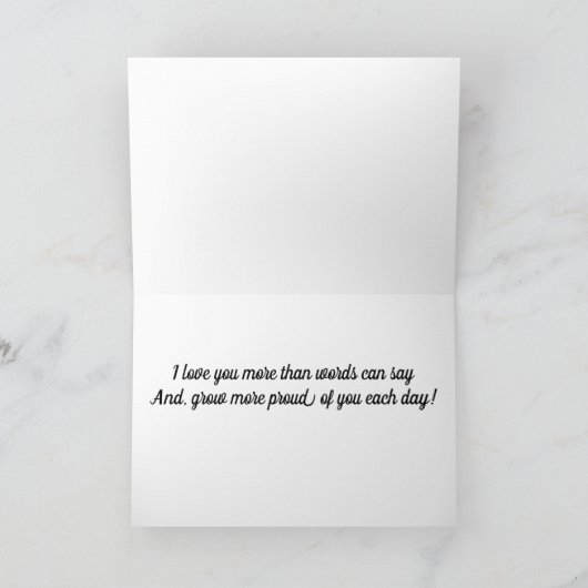 LATEN EN PRIJS VOOR UW DOCHTER OP MOEDERDAG KAART (Binnen)