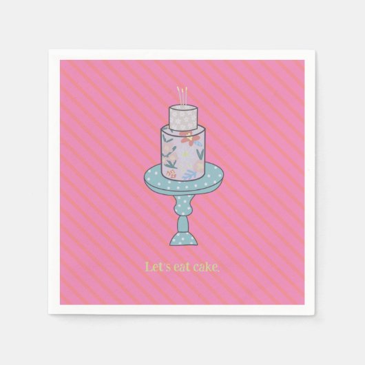 Laten eten taart Schattigee partij Servet (Voorkant)