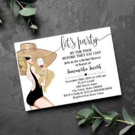 Laten feesten per zwembad voordat ik doe Vrijgezel Kaart