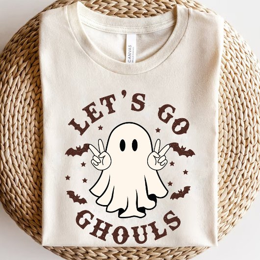 Laten gaan Ghouls Grappige Ghost Halloween Retro T-shirt