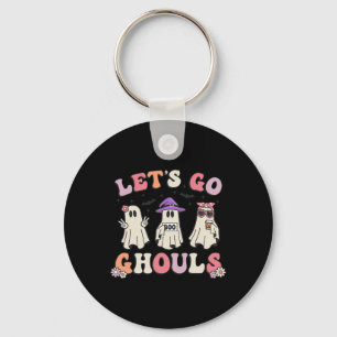 Laten gaan Ghouls Retro Halloween Ghost Vrouwen Pe Sleutelhanger