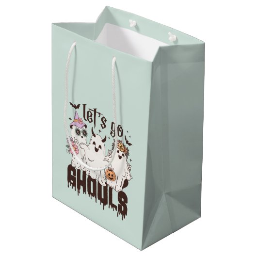 "Laten gaan Ghouls" Trick or treat of Medium Cadeauzakje (Achterkant Gekanteld)