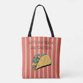 Laten gaan Tacos wachten Cool retro art stripes Tote Bag (Achterkant)