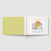 Laten Kick Lion Doelman Voetbal Kinderen Verjaarda Gastenboek (Volledig)