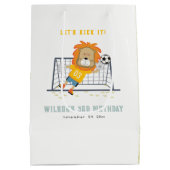 Laten Kick Lion Doelman Voetbal Kinderen Verjaarda Medium Cadeauzakje (Achterkant)
