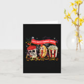 Laten kijken Horror Films Halloween Fun Ghost Skel Kaart (Gele Bloem)