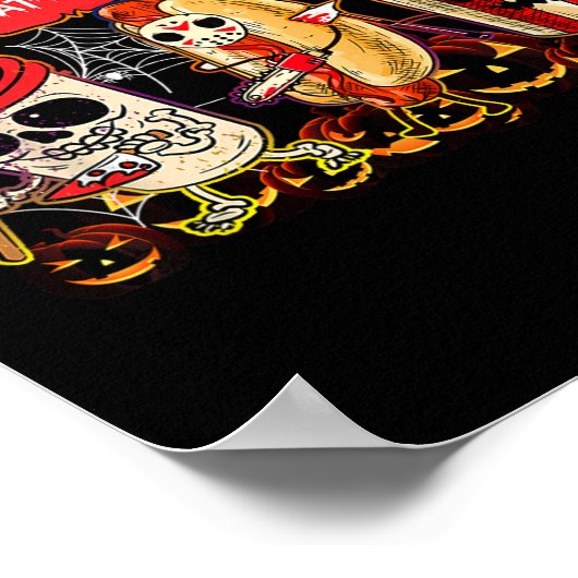 Laten kijken Horror Films Halloween Fun Ghost Skel Poster (Hoek)