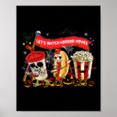 Laten kijken Horror Films Halloween Fun Ghost Skel Poster (Voorkant)