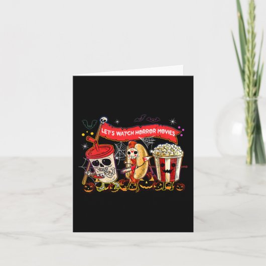 Laten kijken Horror Films Halloween Grappige Ghost Kaart (Voorkant)