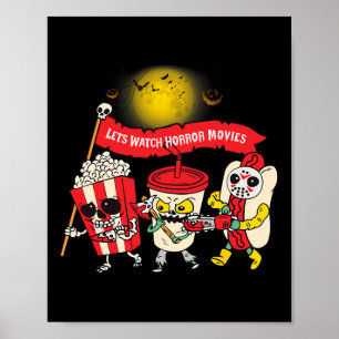 Laten kijken Horror Films Halloween Grappige Ghost Poster