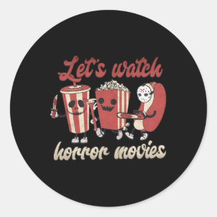 Laten kijken Horror Films Halloween Grappige Ghost Ronde Sticker
