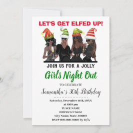 Laten krijgen Elfed Up Meisjes avond uit verjaarda Kaart