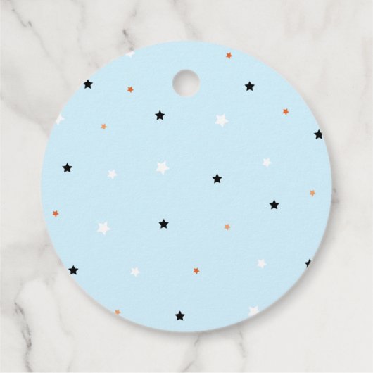 Laten krijgen griezelige verjaardag Halloween Blau Bedankjes Labels (Achterkant)