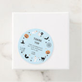Laten krijgen griezelige verjaardag Halloween Blau Bedankjes Labels (In situ)