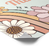 Laten krijgen Groovy Floral Verjaardag Retro Welko Poster (Hoek)