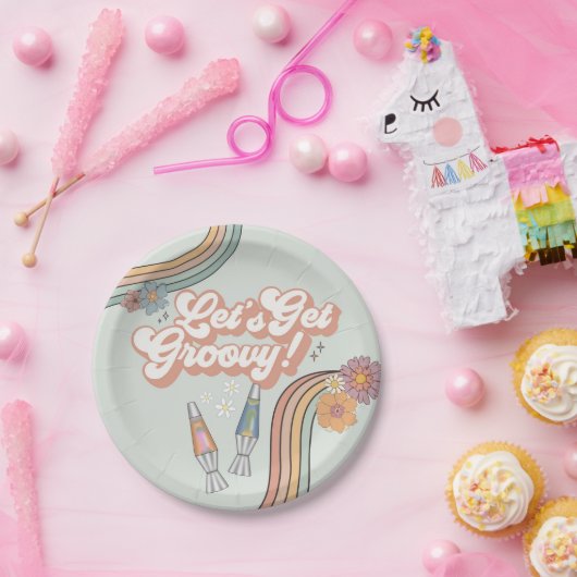 Laten krijgen Groovy Verjaardagsfeesttafel Papieren Bordje (Feest)