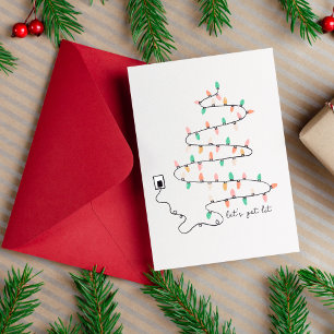 Laten krijgen Lit Funny Christmas Kaart voor colle