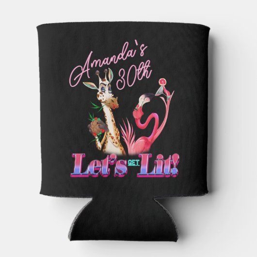 Laten krijgen Lit Grappige Cocktail Neon Verjaarda Blikjeskoeler (Achterkant)