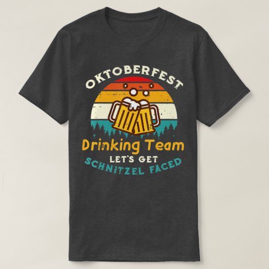Laten krijgen Schnitzel gezicht Duitse Grappig Okt T-shirt (Design voorkant)