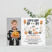 Laten krijgen Spooky Boys Foto Halloween Verjaarda Kaart (Staand voorkant)